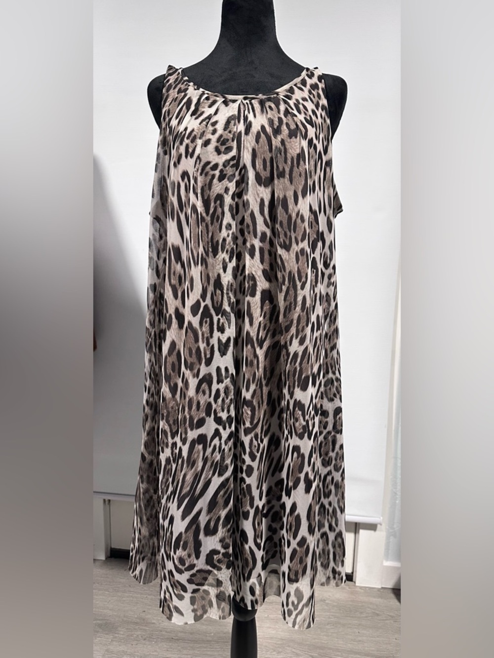 Alfani Leopard Print Dress in Brown and Black